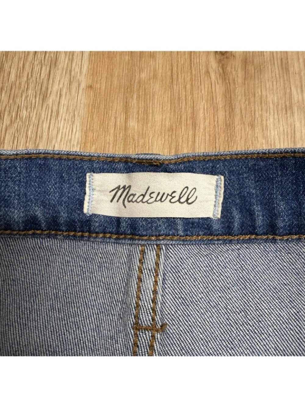 MADEWELL JEANS SLIM WIDE LEG FULL LENGTH SIZE 27 AJ367 HIGH RISE COTTON STRETCH - Picture 6 of 13